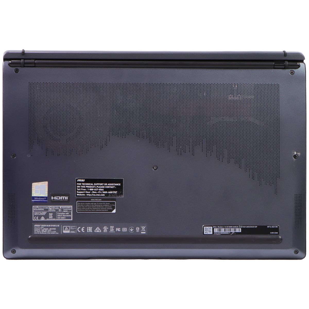 MSI Modern 14 (14-inch) HD Laptop (MS-14D1/B10MW) i5-10210/128GB/8GB/10Home/Gray Laptops - PC Laptops & Netbooks MSI - Simple Cell Bulk Wholesale Pricing - USA Seller