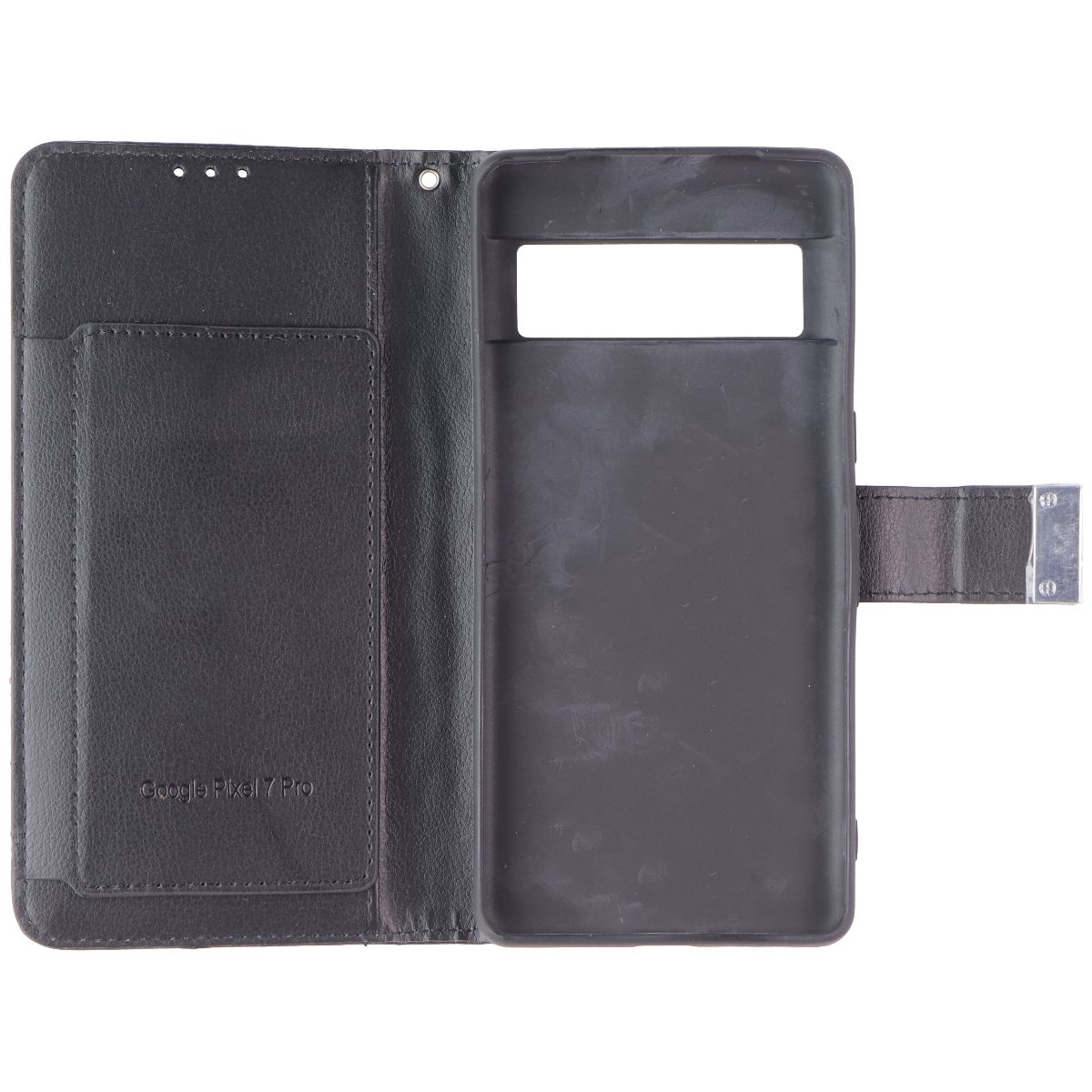 MyBat MyJacket Wallet Series Case for Google Pixel 7 Pro - Black Leather Cell Phone - Cases, Covers & Skins MyBat - Simple Cell Bulk Wholesale Pricing - USA Seller