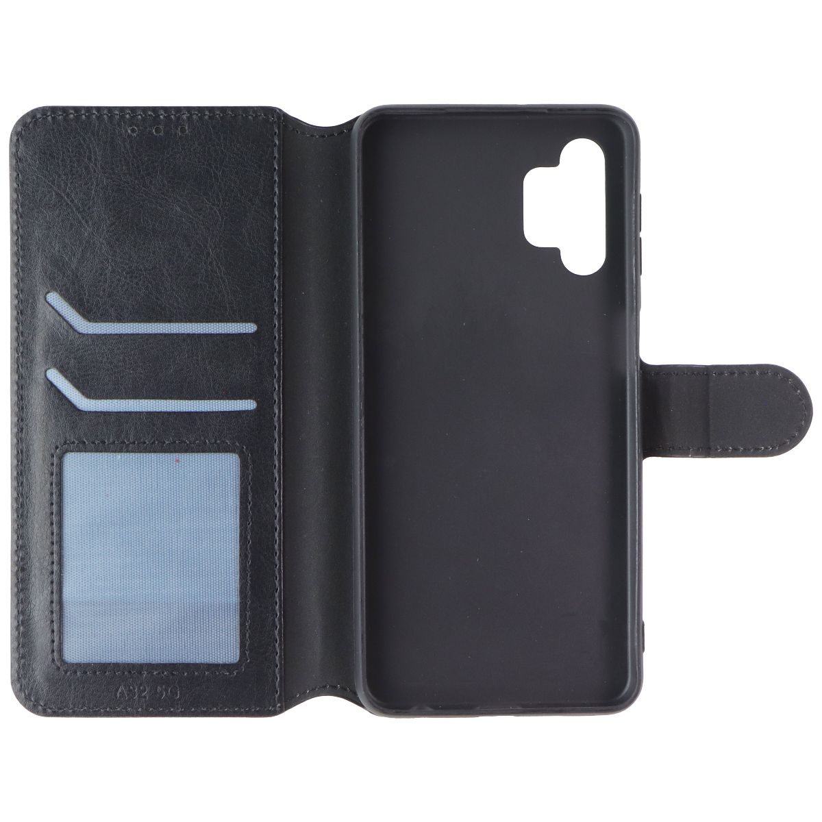 Mybat MyJacket Wallet Case for Samsung Galaxy A32 5G - Black Leather Cell Phone - Cases, Covers & Skins MyBat - Simple Cell Bulk Wholesale Pricing - USA Seller