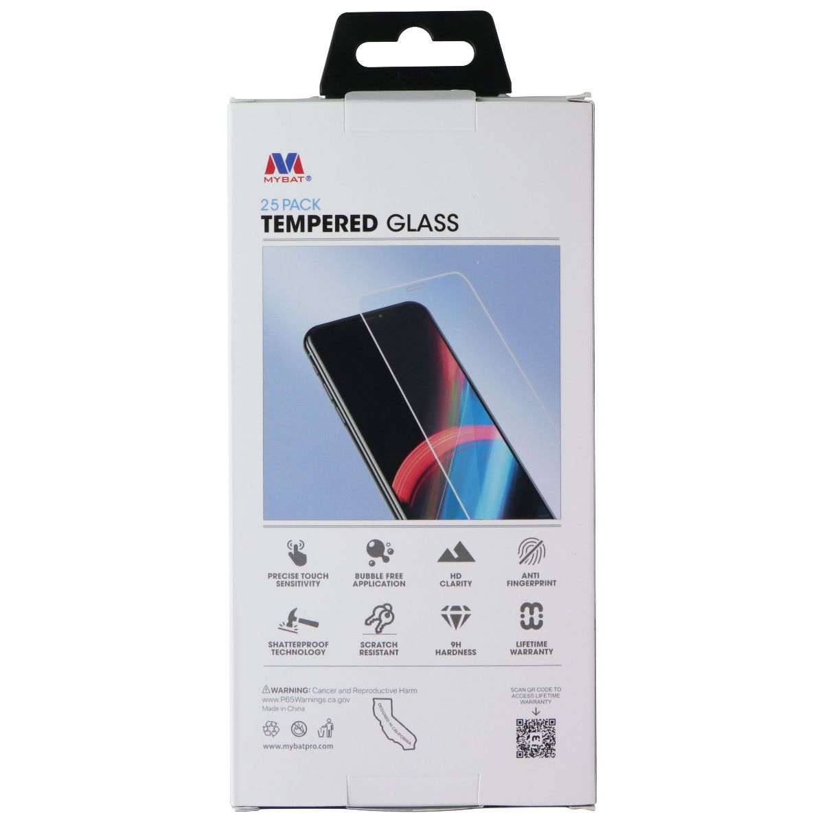Mybat Tempered Glass Screen Protector for Apple iPhone 14 Pro - 25 Pack Cell Phone - Screen Protectors MyBat - Simple Cell Bulk Wholesale Pricing - USA Seller