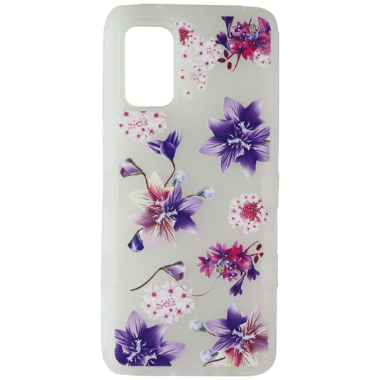 MyBat Tuff Hybrid Case for Samsung Galaxy (S20+) - Frost/Purple Flowers Cell Phone - Cases, Covers & Skins MyBat - Simple Cell Bulk Wholesale Pricing - USA Seller