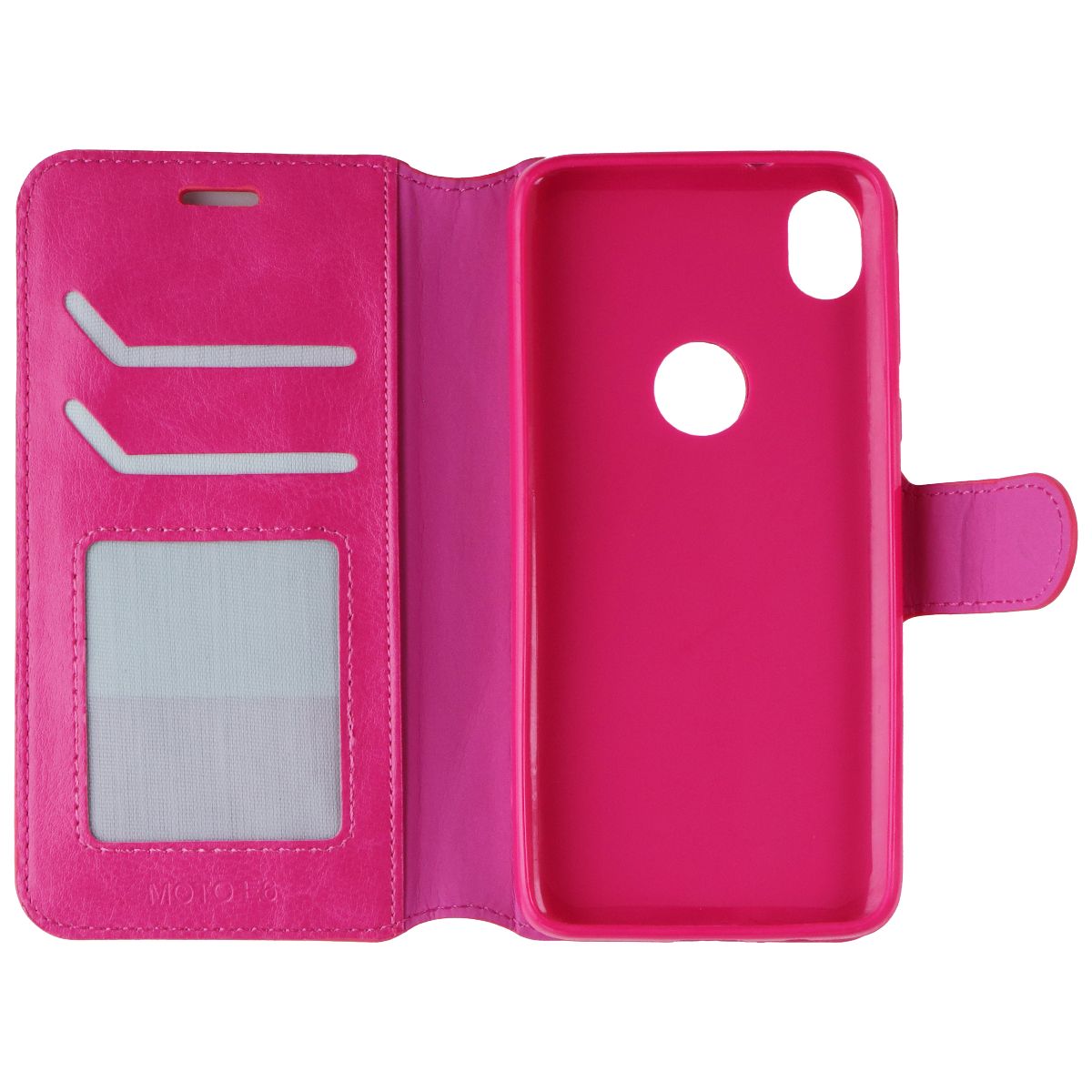 MyBat MyJacket Wallet Element Series Case for Motorola Moto E6 - Pink Leather Cell Phone - Cases, Covers & Skins MyBat - Simple Cell Bulk Wholesale Pricing - USA Seller
