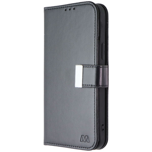 MyBat Xtra Series Folio Wallet Case for Apple iPhone 15 Plus - Black Cell Phone - Cases, Covers & Skins MyBat - Simple Cell Bulk Wholesale Pricing - USA Seller