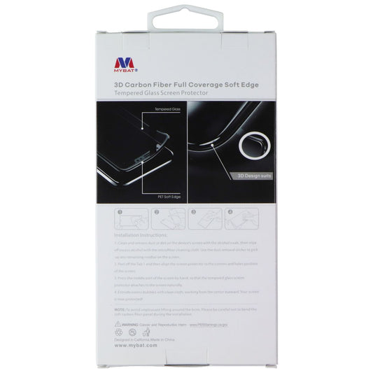 MyBat 3D Carbon Fiber Tempered Glass Screen Protector for Apple iPhone 12 mini Cell Phone - Screen Protectors MyBat - Simple Cell Bulk Wholesale Pricing - USA Seller