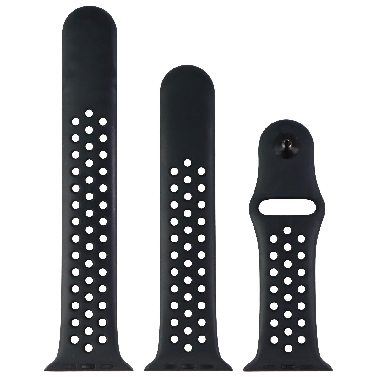 Apple 44mm Nike Sport Band for Apple Watch 42/44/45mm - Anthracite/Blk Full Set Smart Watch Accessories - Watch Bands Apple - Simple Cell Bulk Wholesale Pricing - USA Seller
