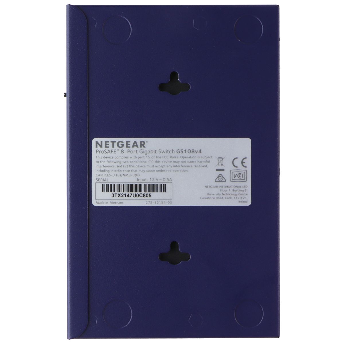 Netgear ProSafe 8-Port Gigabit Ethernet Unmanaged Switch (GS108) - Blue
