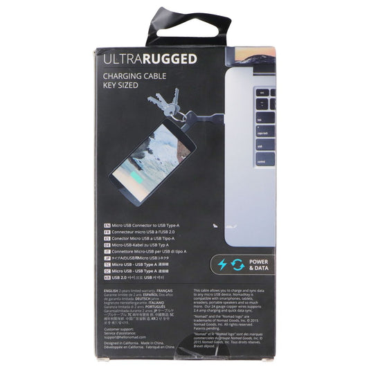 Nomad Key - Micro USB to USB-A Charge Cable Keychain - Black