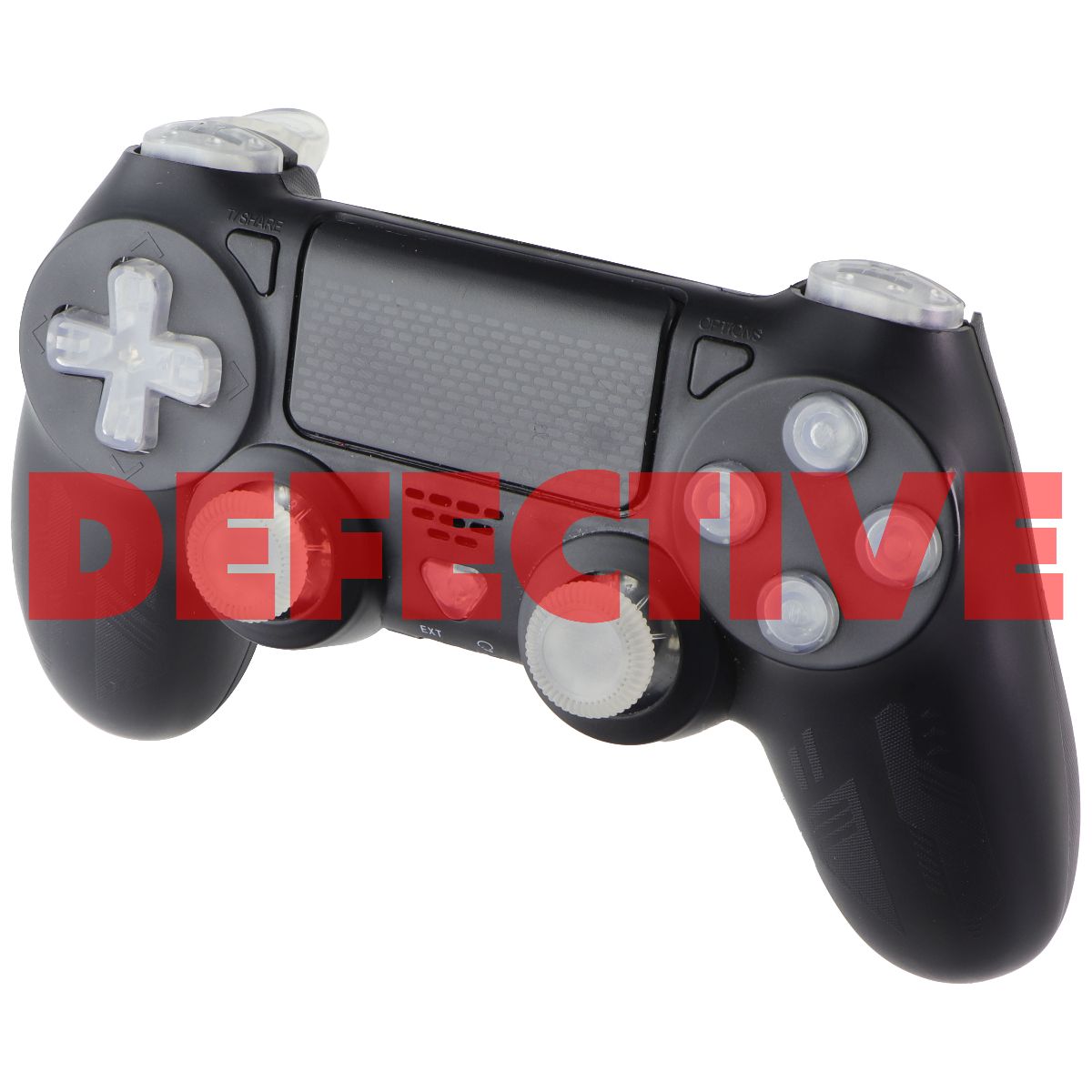 Generic Custom Wireless Gaming Controller for Sony PS4 - Black Robot/Clear Gaming/Console - Controllers & Attachments Unbranded - Simple Cell Bulk Wholesale Pricing - USA Seller