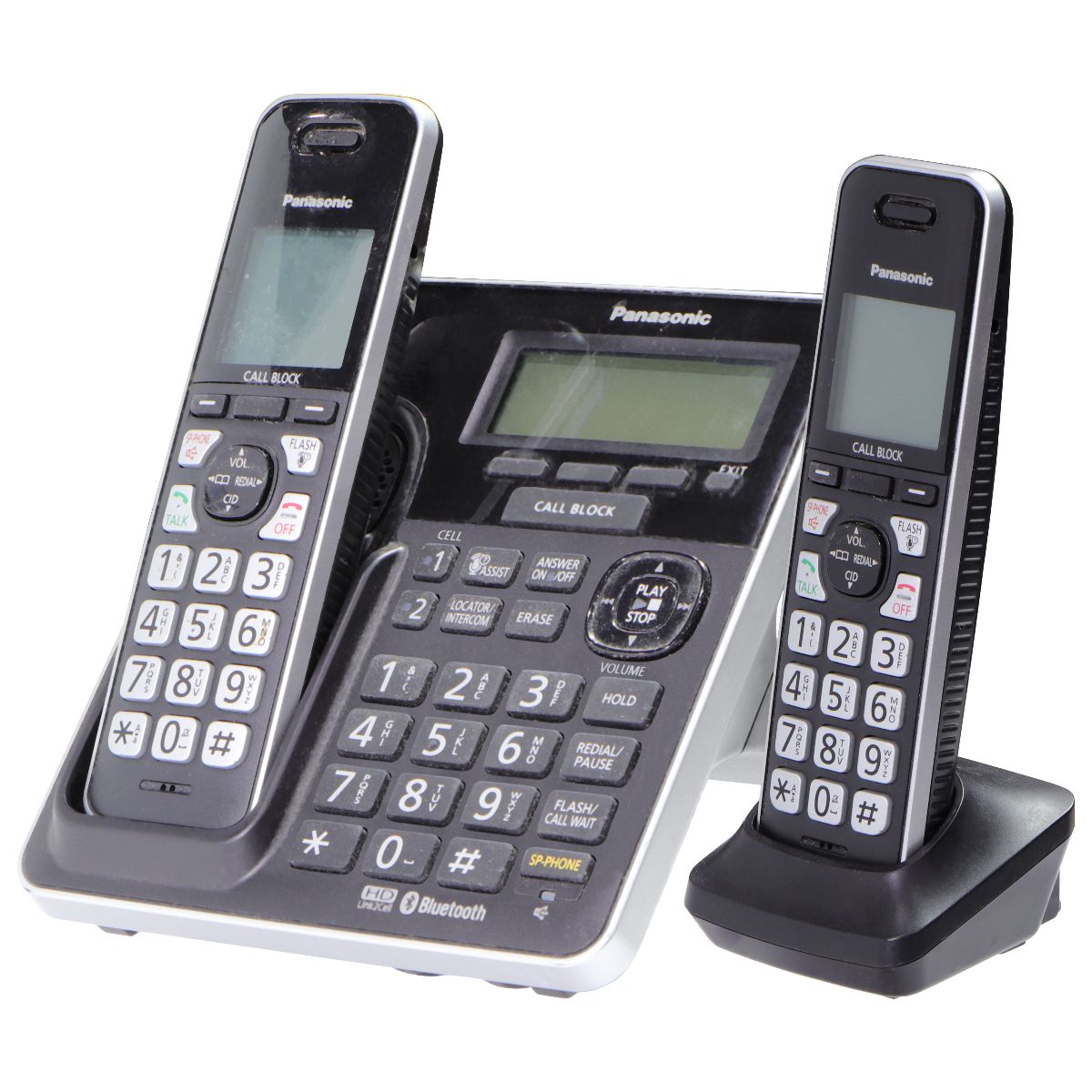 Panasonic KX-TG780 Cordless Answering Machine w/ 3 KX-TGFA71 Headsets Networking - VoIP Home Phones Panasonic - Simple Cell Bulk Wholesale Pricing - USA Seller