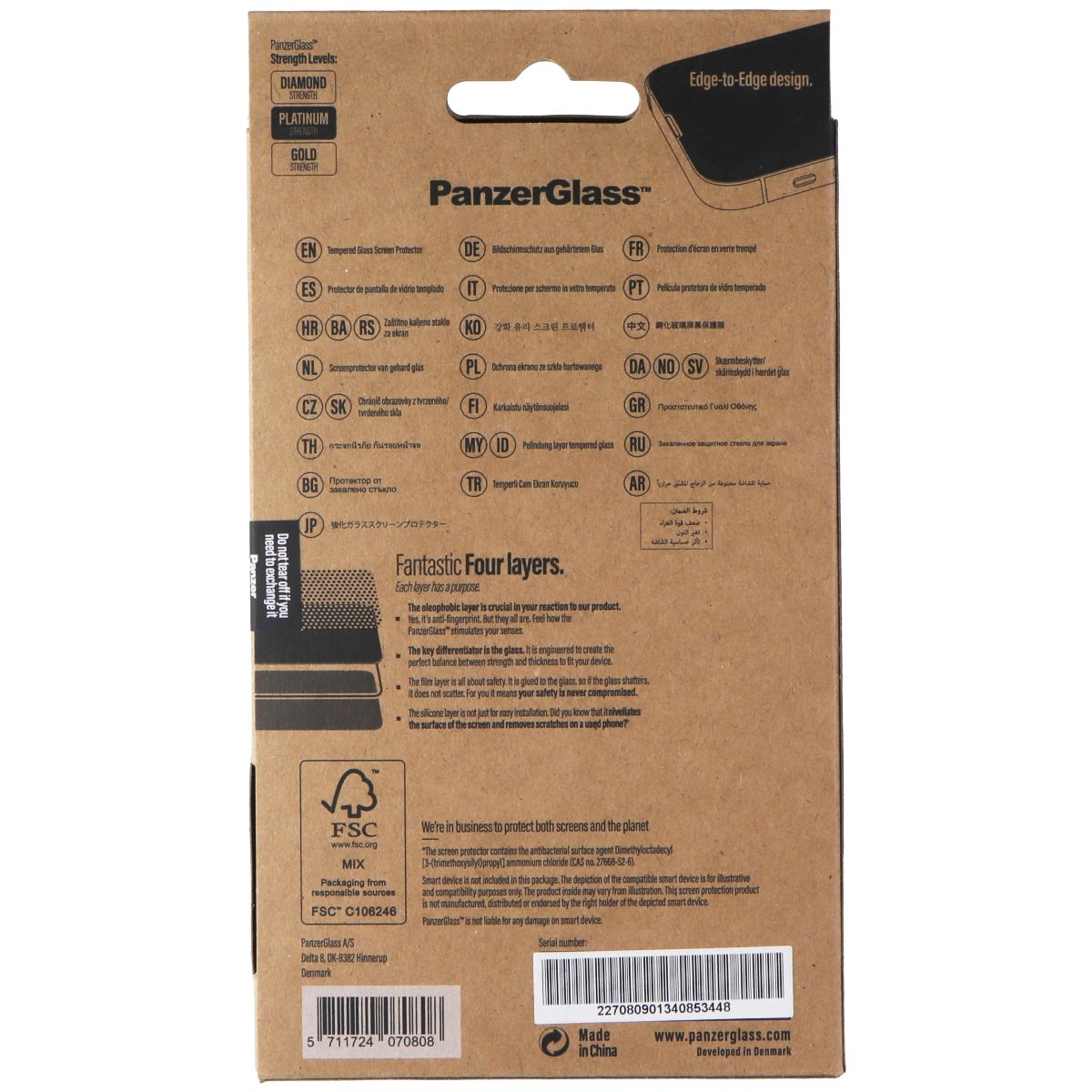 PanzerGlass Edge-to-Edge Screen Protector for OPPO A96/FIND X5 Lite - Black Cell Phone - Screen Protectors PanzerGlass - Simple Cell Bulk Wholesale Pricing - USA Seller