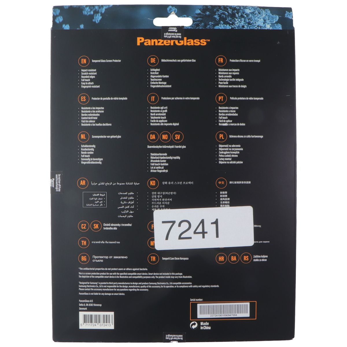 PanzerGlass Original Tempered Glass for Samsung Galaxy Tab S7/S8 - Clear