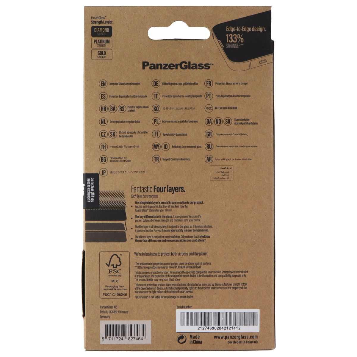 PanzerGlass Case Friendly Screen Protector for Apple iPhone 13 Pro Max - Black Cell Phone - Screen Protectors PanzerGlass - Simple Cell Bulk Wholesale Pricing - USA Seller