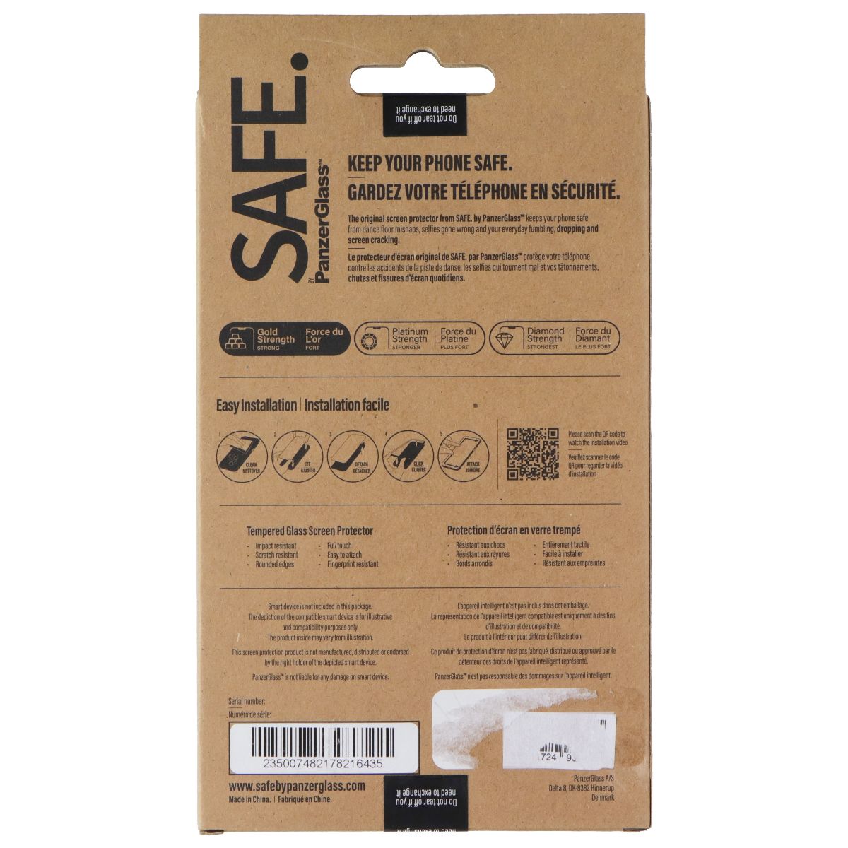 PanzerGlass SAFE Screen Protector for Apple iPhone SE (2022/2020)/8/7/6 Cell Phone - Screen Protectors PanzerGlass - Simple Cell Bulk Wholesale Pricing - USA Seller