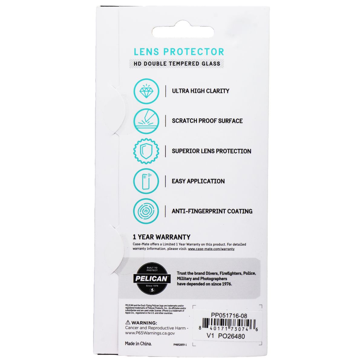 Pelican Aluminum Ring HD Lens Protectors for iPhone 15 Pro Max/15 Pro - Black Cell Phone - Screen Protectors Pelican - Simple Cell Bulk Wholesale Pricing - USA Seller