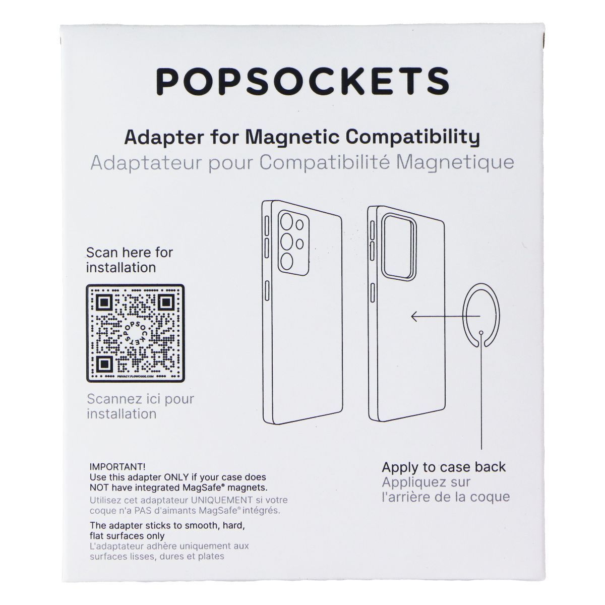 PopSockets PopWallet Series Magnetic Phone Wallet with Ring for MagSafe - White Cell Phone - Mounts & Holders PopSockets - Simple Cell Bulk Wholesale Pricing - USA Seller