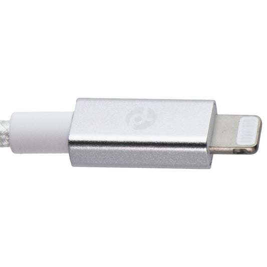 PowerLab 6FT USB-C to Lightning 8-Pin Braided Charge-Sync Cable - White Cell Phone - Cables & Adapters PowerLab - Simple Cell Bulk Wholesale Pricing - USA Seller