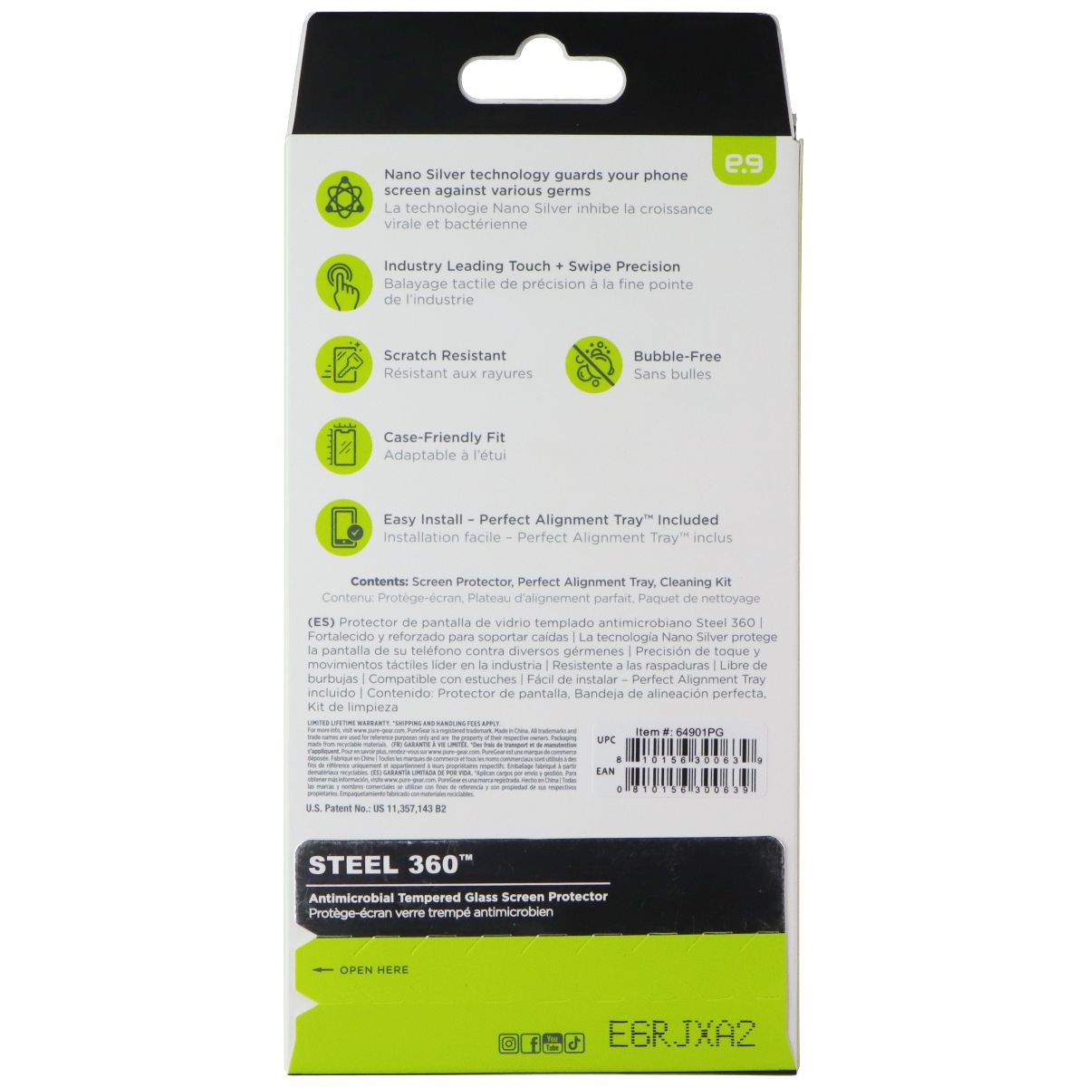 PureGear Steel 360 Tempered Glass Screen Protector for Apple iPhone 16 Cell Phone - Screen Protectors PureGear - Simple Cell Bulk Wholesale Pricing - USA Seller