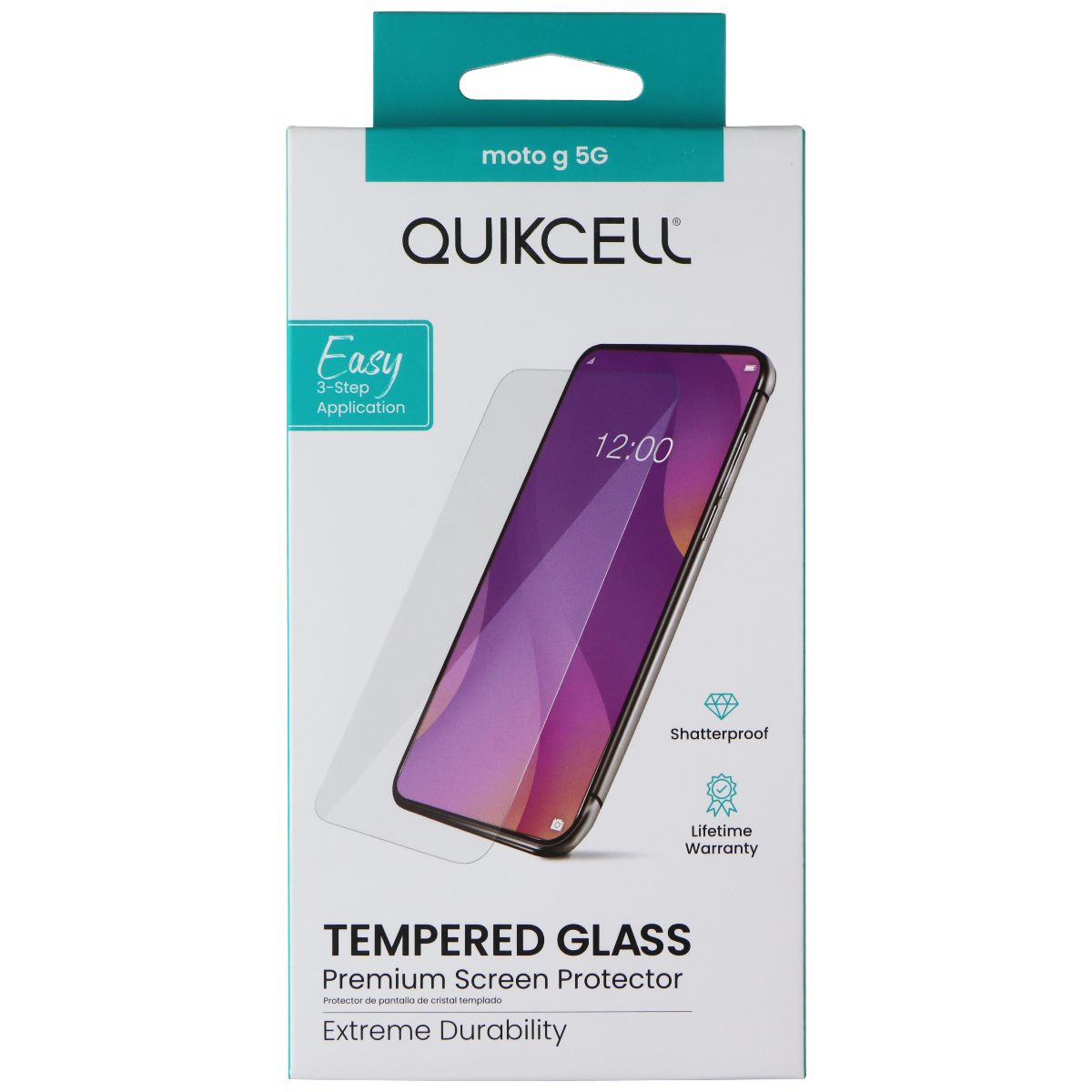 Quikcell Tempered Glass Screen Protector for Motorola Moto G 5G Cell Phone - Screen Protectors Quikcell - Simple Cell Bulk Wholesale Pricing - USA Seller