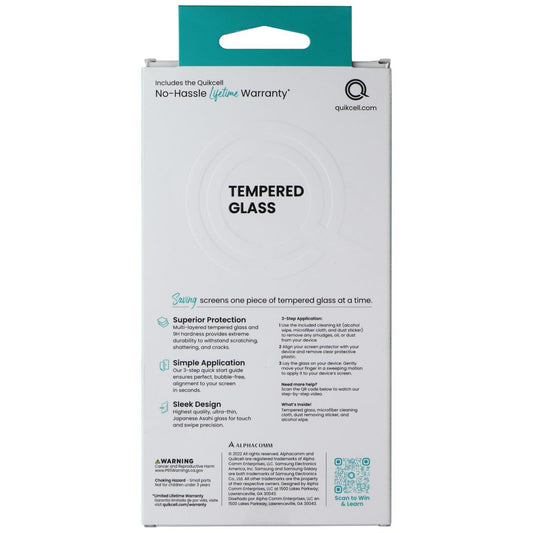 Quikcell Tempered Glass Screen Protector for Samsung Galaxy A14 5G Cell Phone - Screen Protectors Quikcell - Simple Cell Bulk Wholesale Pricing - USA Seller