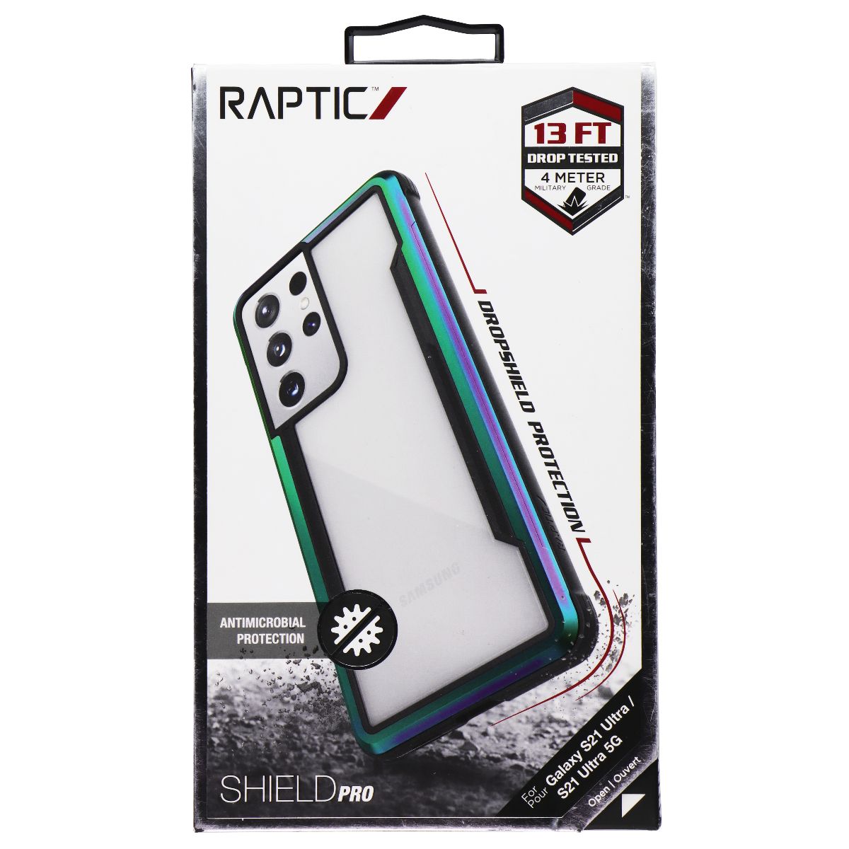 Raptic Shield Pro for Samsung Galaxy S21 Ultra / S21 Ultra 5G - Iridescent Cell Phone - Cases, Covers & Skins Raptic - Simple Cell Bulk Wholesale Pricing - USA Seller