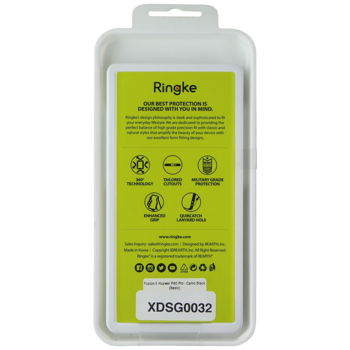 Ringke Fusion X Series Case for Huawei P40 Pro - Camo Black