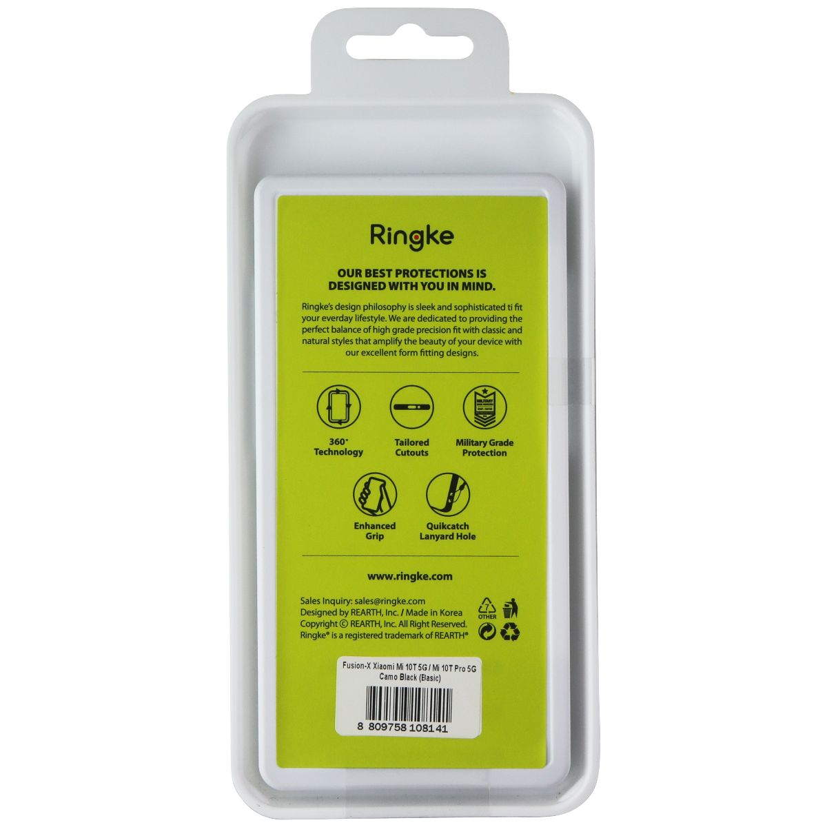 Ringke Fusion X Series Case for Xiaomi Mi 10T 5G / Mi 10T Pro 5G - Camo Black Cell Phone - Cases, Covers & Skins Ringke - Simple Cell Bulk Wholesale Pricing - USA Seller