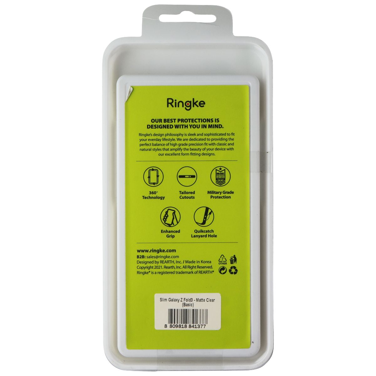 Ringke Slim Series Case for Samsung Galaxy Z Fold3 5G - Matte Clear