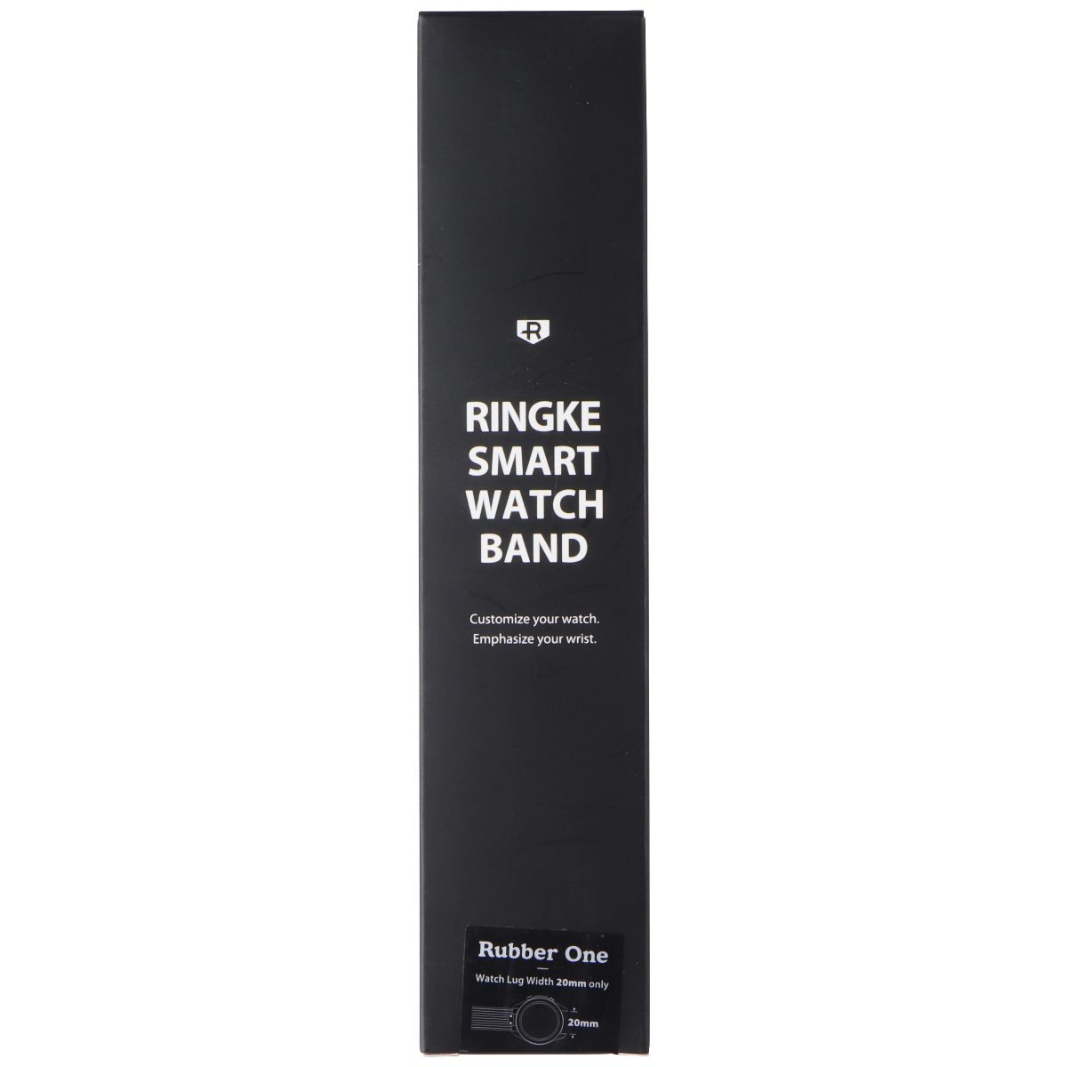 Ringke Rubber One Band for 20mm Lug Smartwatches - Black Smart Watch Accessories - Watch Bands Ringke - Simple Cell Bulk Wholesale Pricing - USA Seller