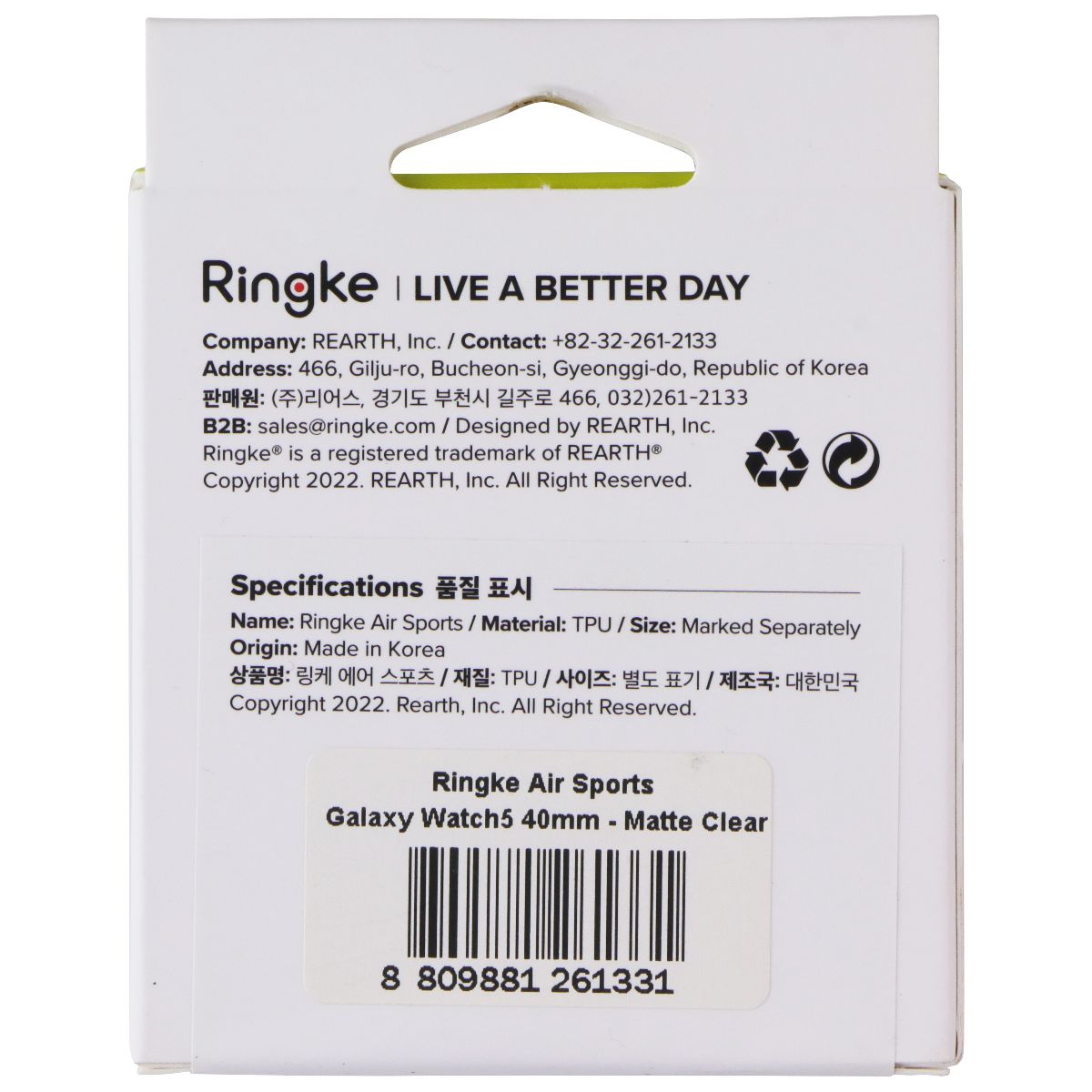 Ringke Air Sports Watch Bumper for Samsung Galaxy Watch 5 (40mm) - Clear Smart Watch Accessories - Smart Watch Cases Ringke - Simple Cell Bulk Wholesale Pricing - USA Seller