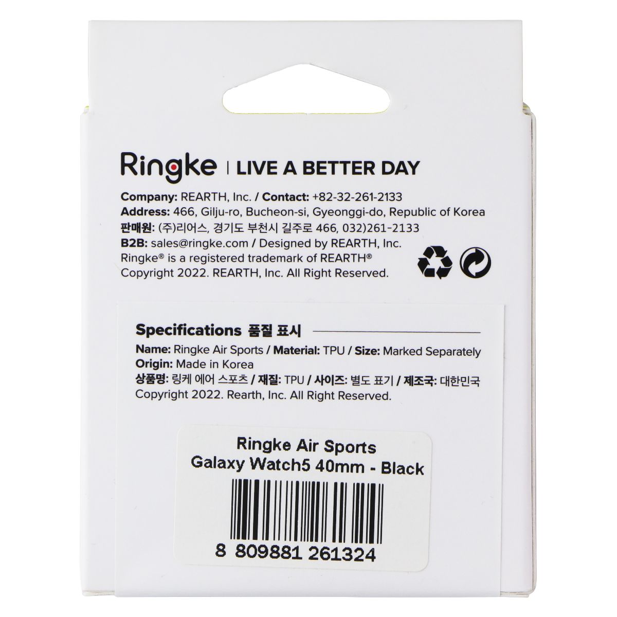 Ringke Air Sports Case for Samsung Galaxy Watch 5 (40mm) - Black Smart Watch Accessories - Smart Watch Cases Ringke - Simple Cell Bulk Wholesale Pricing - USA Seller