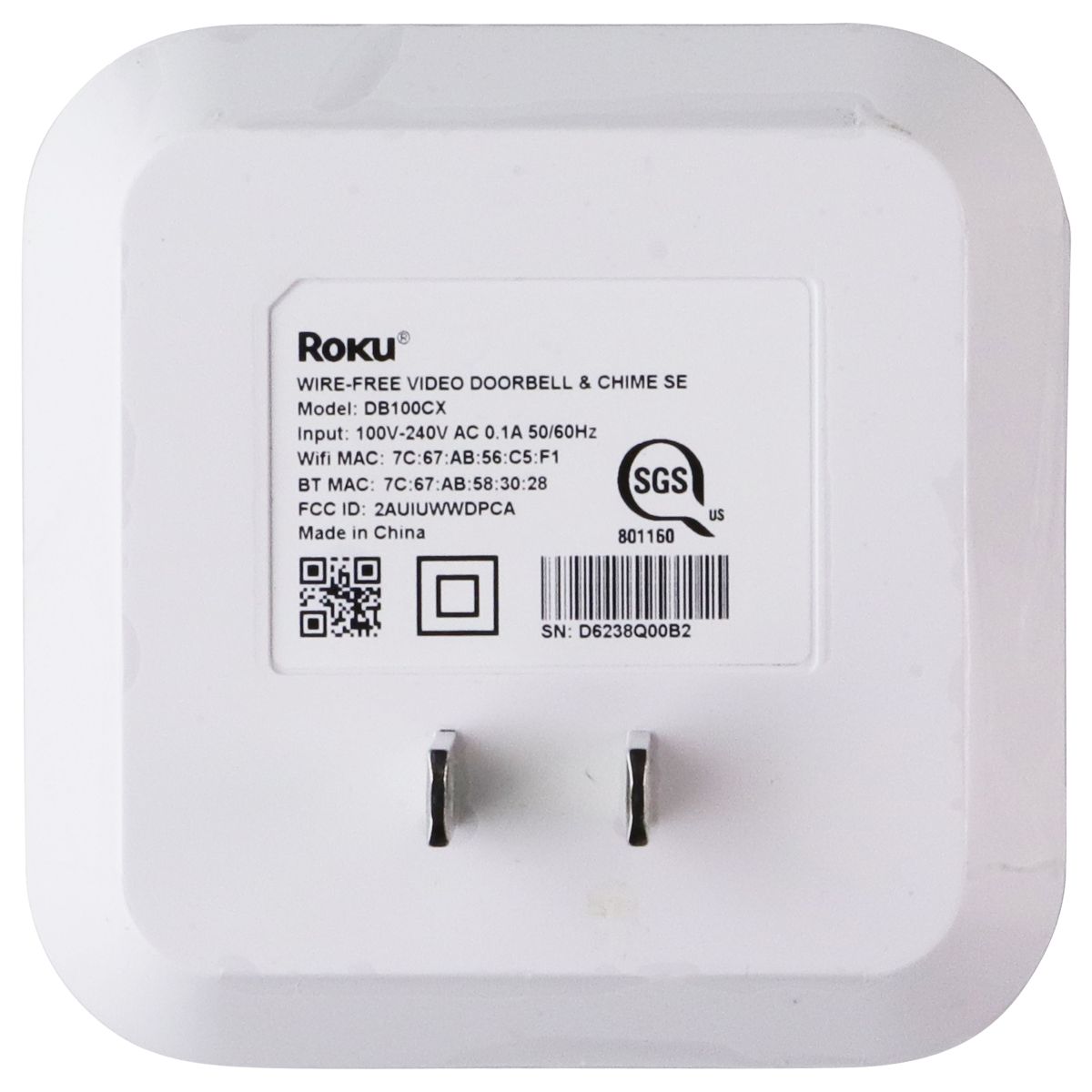 Roku Wire-free Video Doorbell & Chime SE - Battery or Wired (DB1000R) Building & Hardware - Doorbells Roku - Simple Cell Bulk Wholesale Pricing - USA Seller