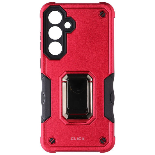 Click Pro Series Kickstand Case for Samsung Galaxy S24 FE - Red Cell Phone - Cases, Covers & Skins Samsung - Simple Cell Bulk Wholesale Pricing - USA Seller