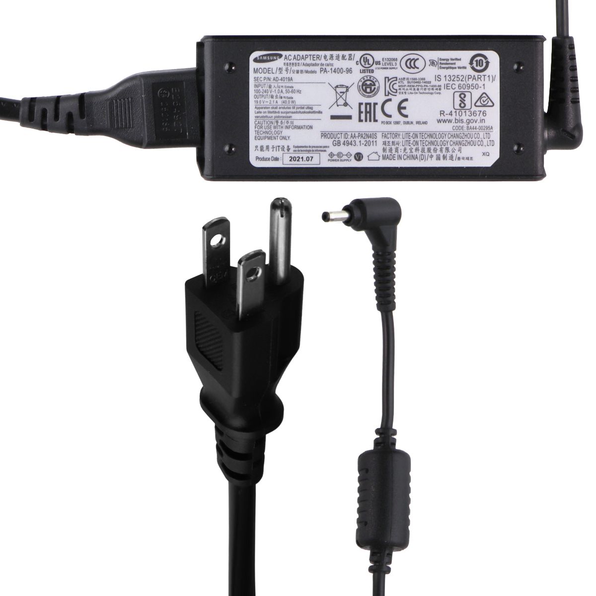 Samsung (40W) AC Adapter OEM Wall Charger Power Supply (PA-1400-96) - Black Computer Accessories - Laptop Power Adapters/Chargers Samsung - Simple Cell Bulk Wholesale Pricing - USA Seller