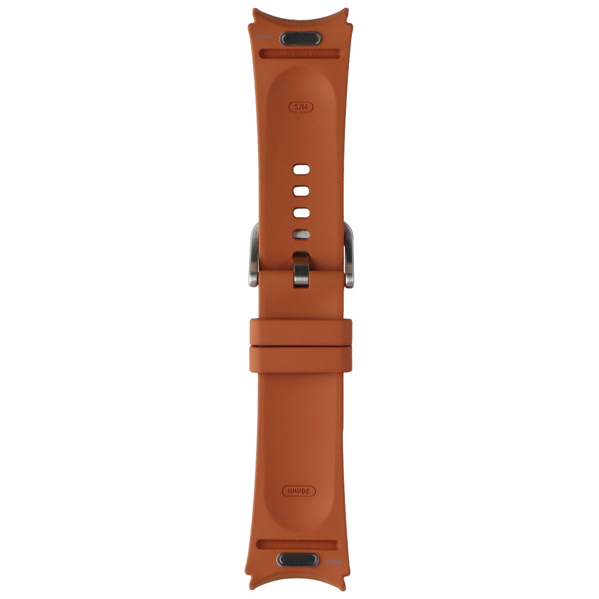 Samsung Hybrid Leather Silicone Watch Band for Galaxy Watch (20MM) - Camel (S/M) Smart Watch Accessories - Watch Bands Samsung - Simple Cell Bulk Wholesale Pricing - USA Seller
