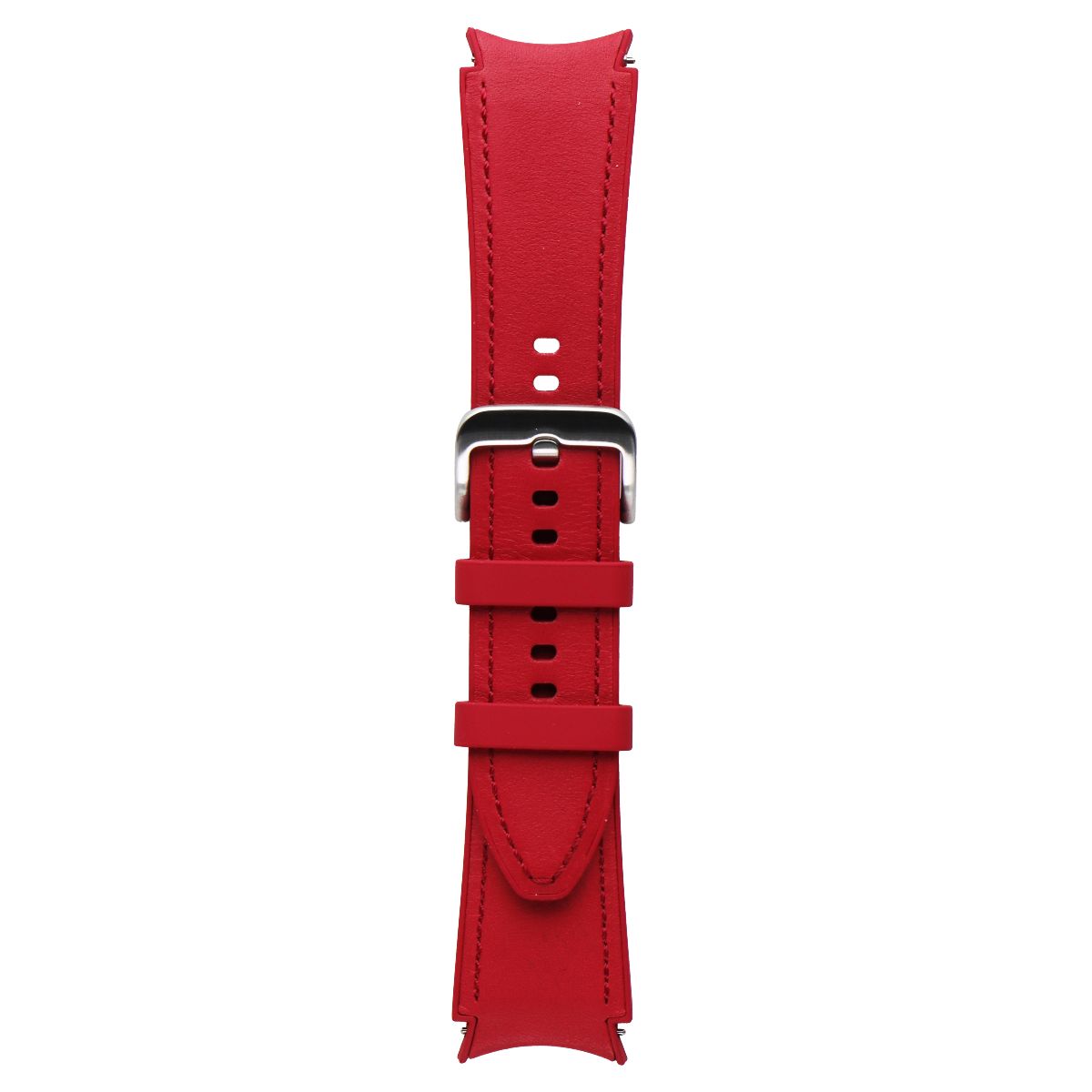 Samsung Hybrid Leather Band for Galaxy Watch4 & Later (20mm) S/M - Red Smart Watch Accessories - Watch Bands Samsung - Simple Cell Bulk Wholesale Pricing - USA Seller