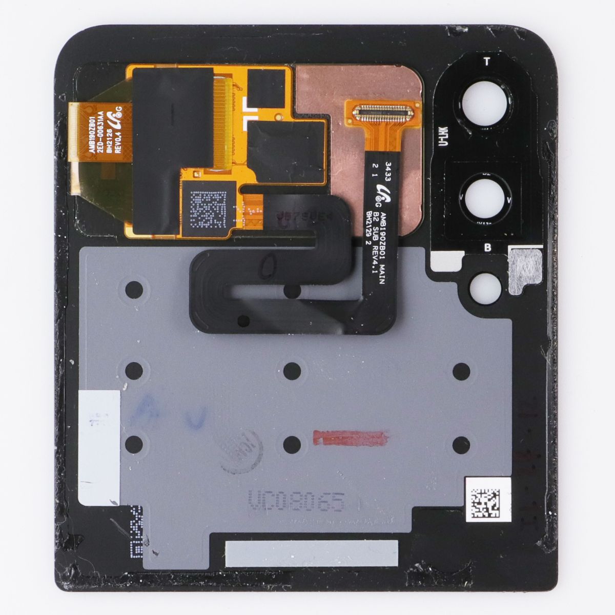 Repair Part - OEM Pull Top Back Glass for Samsung Galaxy Z Flip3 (SM-F711) Black
