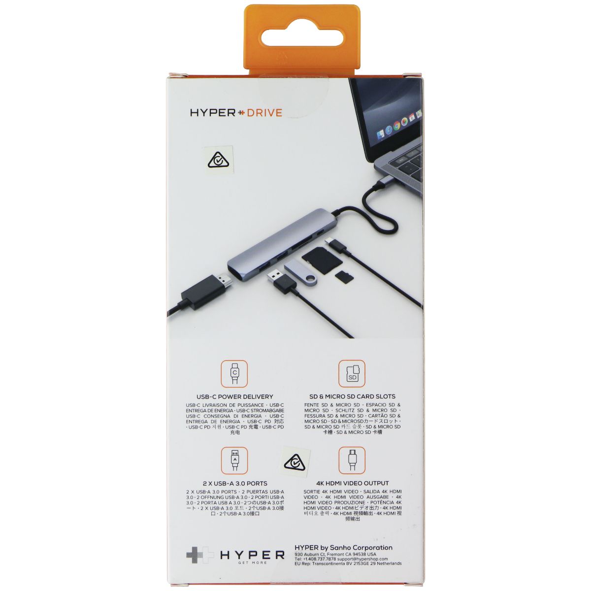 Sanho HyperDrive 6-in-1 Bar USB-C Hub - Space Gray