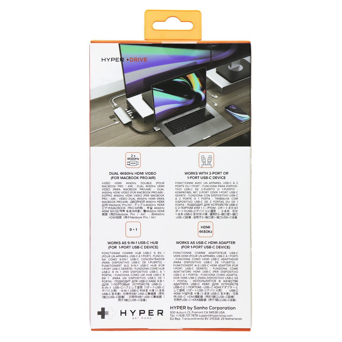 Sanho HyperDrive 10-in-2 USB C Docking Station - Silver