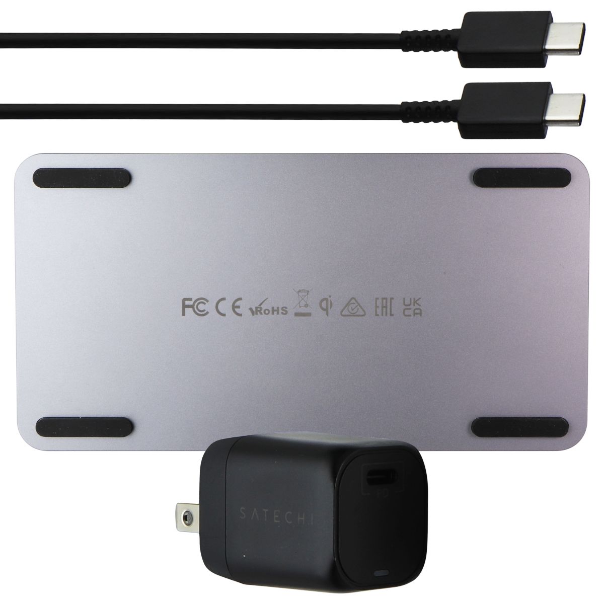SATECHI Trio Wireless Charger With Magnetic Pad - Black (ST-X3TWCPM) Cell Phone - Chargers & Cradles SATECHI - Simple Cell Bulk Wholesale Pricing - USA Seller