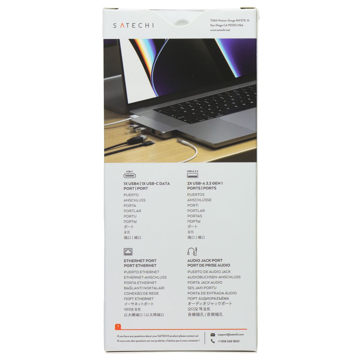 Satechi USB-C Pro Hub Mini Adapter - Space Gray Computer/Network - USB Cables, Hubs & Adapters SATECHI - Simple Cell Bulk Wholesale Pricing - USA Seller