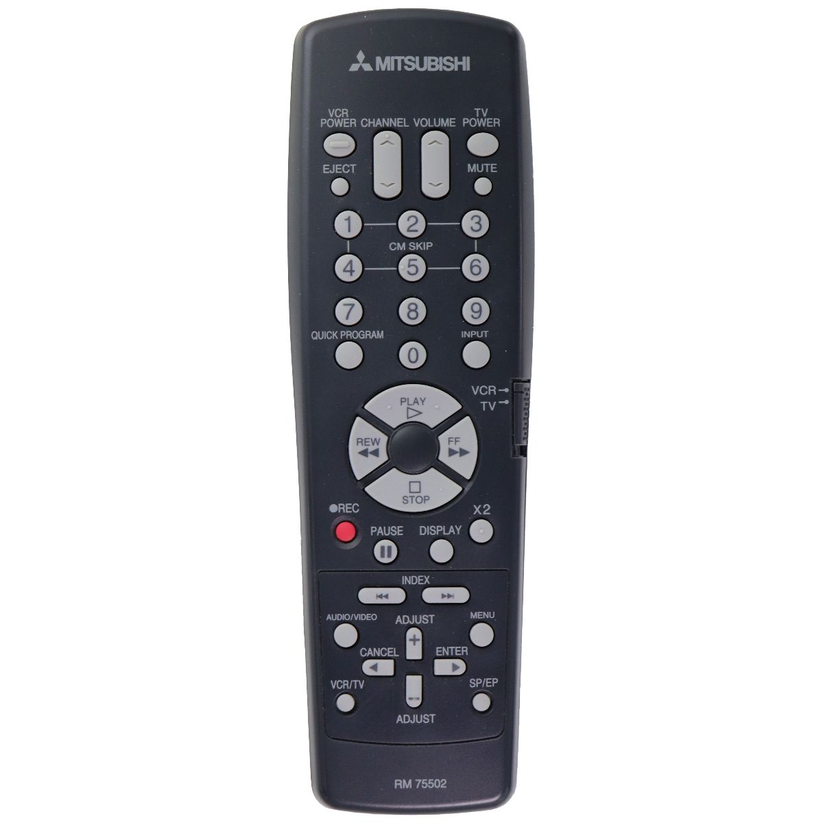 Mitsubishi OEM Replacement TV Remote Control - Black (RM 75502) TV, Video & Audio Accessories - Remote Controls Mitsubishi - Simple Cell Bulk Wholesale Pricing - USA Seller