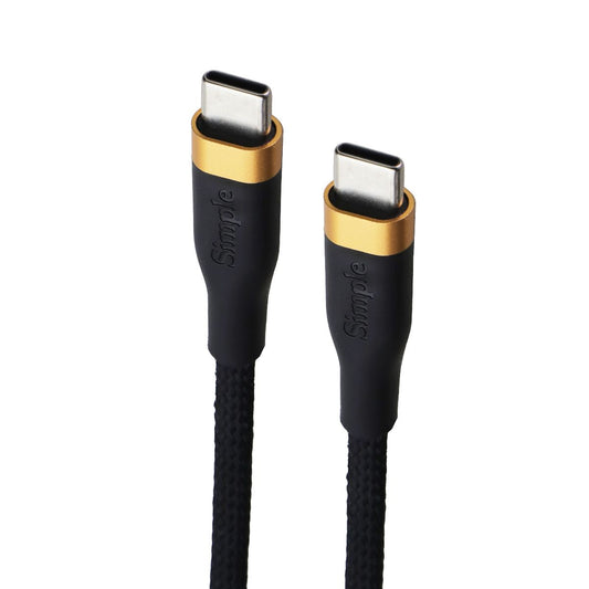 Simple Magnetic 10FT USB-C to USB-C Charge/Data Cable - Black Cell Phone - Cables & Adapters Simple - Simple Cell Bulk Wholesale Pricing - USA Seller