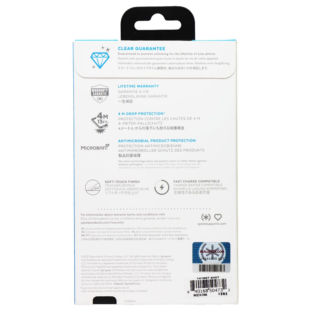 Speck Presidio Perfect-Mist Series Case for Apple iPhone 13 - Obsidian