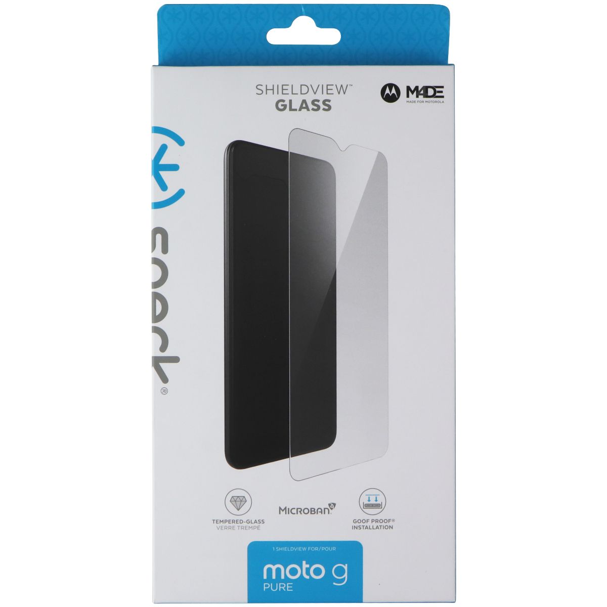 Speck ShieldView Glass Screen Protector for Motorola Moto G Pure Cell Phone - Screen Protectors Speck - Simple Cell Bulk Wholesale Pricing - USA Seller