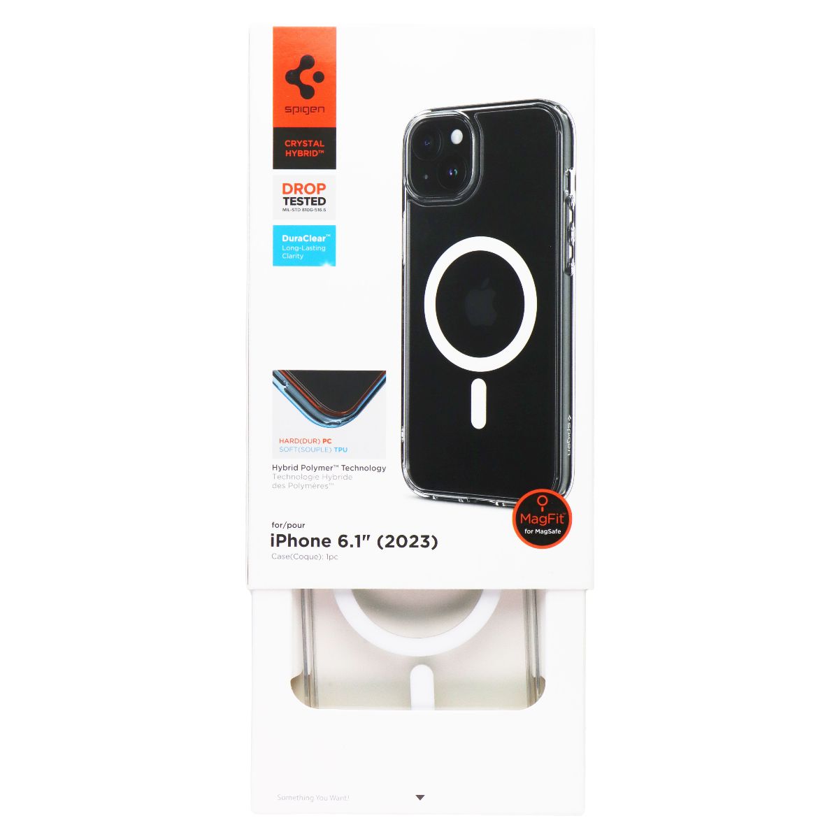 Spigen Crystal Hybrid Series Case for MagSafe for Apple iPhone 15 - Clear Cell Phone - Cases, Covers & Skins Spigen - Simple Cell Bulk Wholesale Pricing - USA Seller