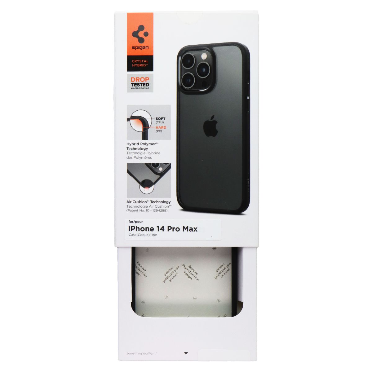 Spigen Crystal Hybrid Series Case for Apple iPhone 14 Pro Max - Black / Clear Cell Phone - Cases, Covers & Skins Spigen - Simple Cell Bulk Wholesale Pricing - USA Seller