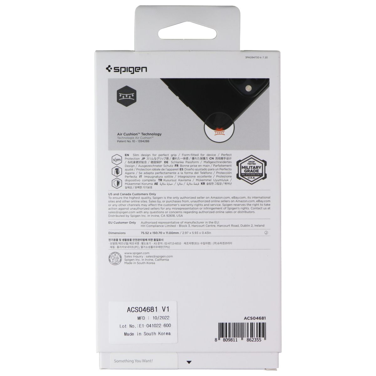 Spigen Crystal Hybrid Air Cushion Case for Apple iPhone 14 - Matte Black / Clear