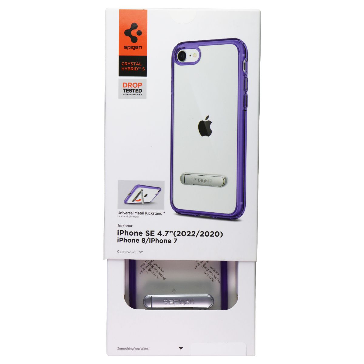 Spigen Crystal Hybrid S Case for Apple iPhone SE (2020-22) / 8 / 7 - Purple Cell Phone - Cases, Covers & Skins Spigen - Simple Cell Bulk Wholesale Pricing - USA Seller