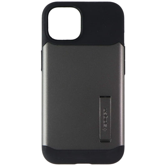 Spigen Slim Armor Series Case with Kickstand for Apple iPhone 14 - Gunmetal Cell Phone - Cases, Covers & Skins Spigen - Simple Cell Bulk Wholesale Pricing - USA Seller