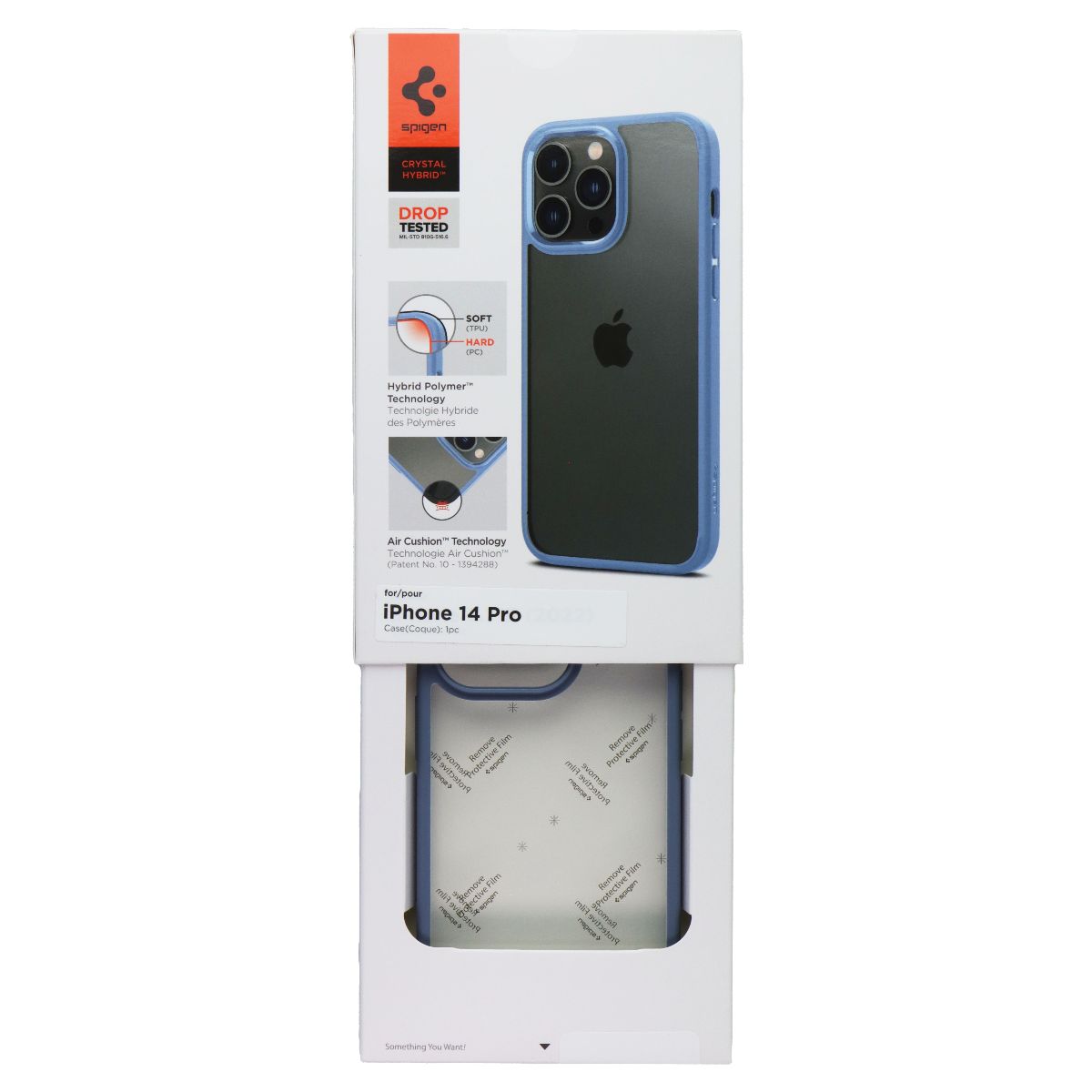 Spigen Crystal Hybrid Series Case for Apple iPhone 14 Pro - Sierra Blue Cell Phone - Cases, Covers & Skins Spigen - Simple Cell Bulk Wholesale Pricing - USA Seller